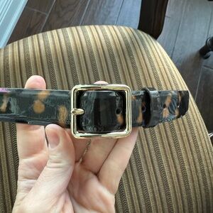Talbots tortoise Belt with Gold Buckle MED